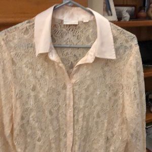 Sheer lace blouse